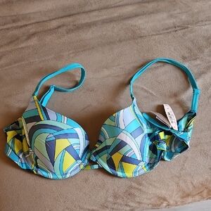 Victoria's Secret Blue and Green Bra with Adjustable Straps